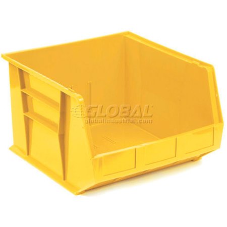 Quantum Storage Systems Storage Bin, Plastic, 16-1/2 in W, 11 in H, Yellow QUS270YL